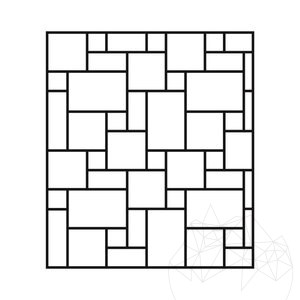 Classic Tumbled Travertin francia mintás készlet, 3 cm