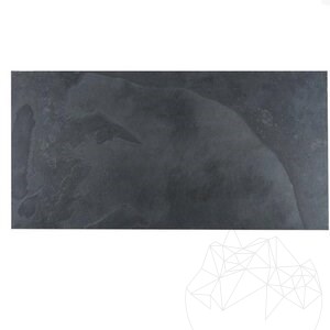Néró csiszolt pala, 60 x 30 x 1 cm