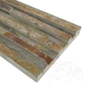 Multi Slate csíkos falburkolati panel, 15 x 60 cm