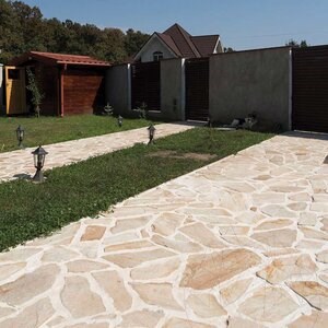 Rhodos Lespezi sokszögletű pala Rhodos Lespezi - Természetes kő burkolatokhoz, kerti lépcsőkhöz, utakhoz (1 nm = 3-5 db)