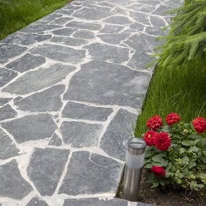 Laguna Green Polygonal Slate - Természetes kő beltéri / kültéri | frontok, burkolatok és járdák számára