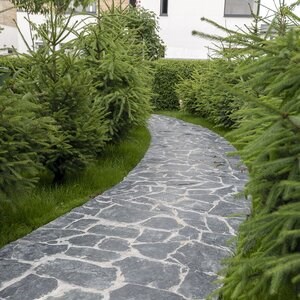 Laguna Green Polygonal Slate - Természetes kő beltéri / kültéri | frontok, burkolatok és járdák számára