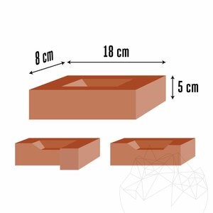 Deco Brick - Hagyományos dekoratív tégla, 17 x 8 x 5 cm