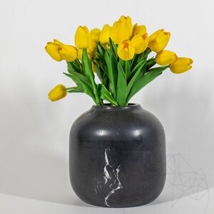 Autográf Bari Váza Nero Marble, 20 x 19 cm