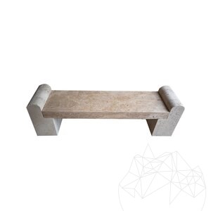 Romano Travertin kerti pad, 165 x 40 x 50 cm