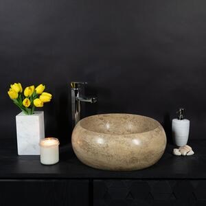 Fürdőszobai mosogató - Latte Travertin RS-21, 41 x 34 x 15 cm