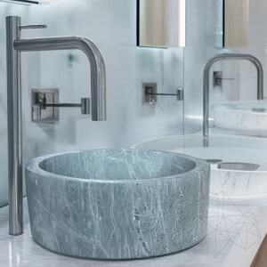 Mosdókagyló Matia Teos zöld márvány RS-22