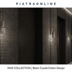 Black Crystal Cotton Design Födém, 2 cm