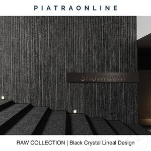 Black Crystal Lineal Design Födém, 2 cm