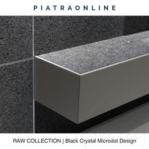 Black Crystal Microdot Design Födém, 2 cm