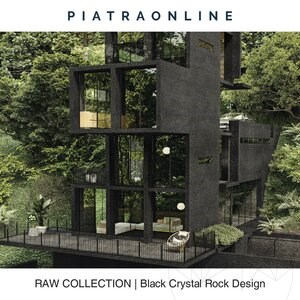 Black Crystal Rock Design Födém, 3 cm