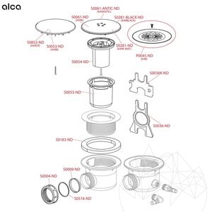 Alca Plast fürdőkád szifon, krómozott