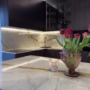 Calacatta arany polírozott márványlap, 2 cm