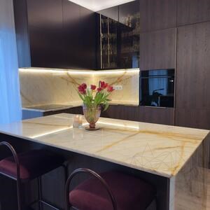 Calacatta arany polírozott márványlap, 2 cm