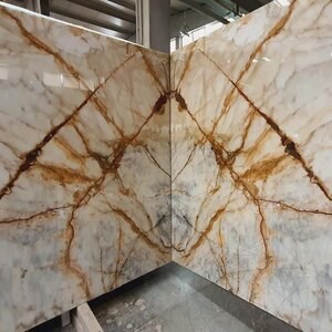 Calacatta arany polírozott márványlap, 2 cm