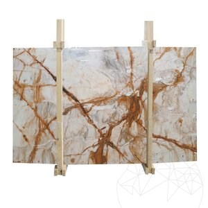 Calacatta arany polírozott márványlap, 2 cm