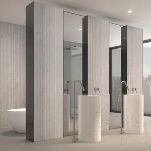 Carrara White Flute Design  Födém  2CM