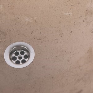 Fürdőszoba mosdó márvány kávé, 42 x 14 cm