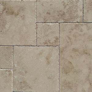 Classic Cross Cut Travertin, Kitöltött, Kefélt & Vésőzött Él, Francia Mintás Készlet 1,2 cm