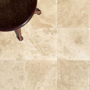 Klasszikus polírozott PREMIUM Travertin Vakolt 30,5 x 30,5 x 1,2 cm 