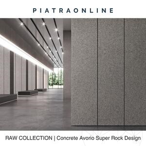 Concrete Avorio Super Rock Design Födém, 2 cm