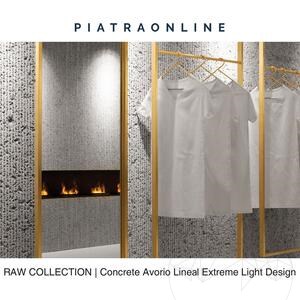 Concrete Avorio Lineal Extreme Light Design Födém, 3 cm