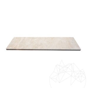 Crema Royal csiszolt márvány lépcső, fazettált 1 L, 120 x 33 x 3 cm