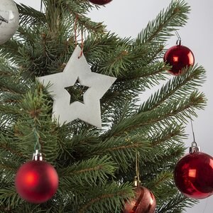 Thassos márvány hópehely - Otthoni karácsonyi díszítő készlet, 6 db