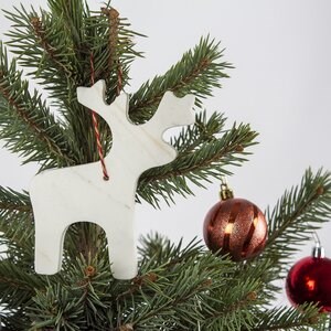 Thassos Márvány szarvas - Otthoni karácsonyi díszítő szett, 6 db
