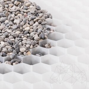 Landscape Spacer Design System for Gravel stability, fehér, 1176 x 764 x 32 mm