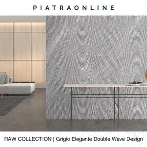 Grigio Elegante Double Wave Design Födém, 3 cm