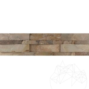 Természetes pala panel - Indiai ősz, 60x15 cm, belső burkolatokhoz, falakhoz