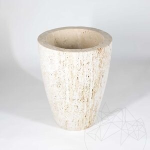 Romano Classic Riven travertin virágcserép, 40 x 30 x 30 cm