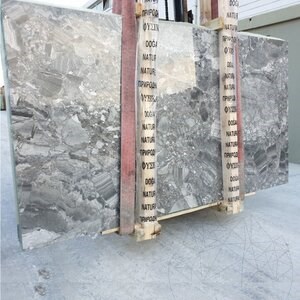 Grigio Superiore keresztbe vágott csiszolt márványlap, 2 cm