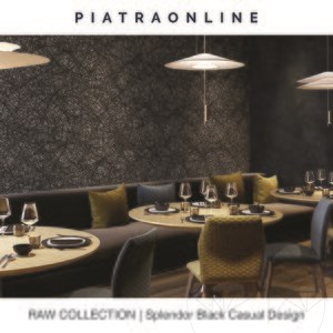 Splendor Black Casual Design Födém, 3 cm