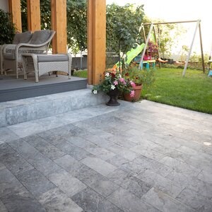 Tundra Grey homokfúvott márvány, 15.2 x 30.5 x 3 cm - Külön rendelhető termék