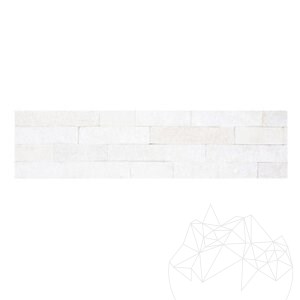 Tiszta fehér márvány falburkoló panel, 15 x 60 cm