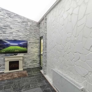 Thassos Tumbled Poligonal Marble, 2 cm