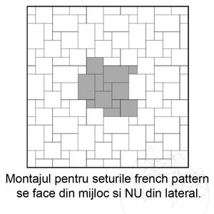Sunny Dream csiszolt és vésett szélű mészkő francia mintás készlet 1,5 cm