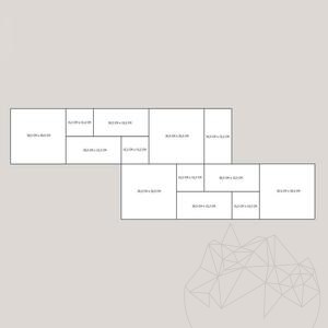 Noce Cross Cut bukdácsolt travertin mini francia mintás készlet, 3 cm