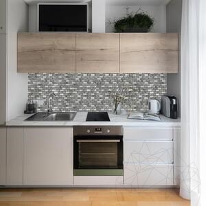 Ceppo szürke márvány csiszolt/polírozott/homokfúvott mozaik, 2.3 x 4.8 cm