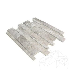 Tundra szürke csiszolt márvány 3D falimozaik