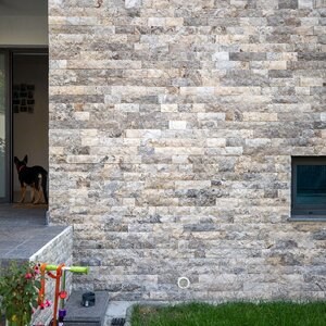 Ezüst Splitface Travertin, 10 cm x FL x 2 cm