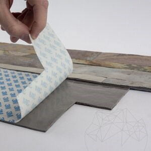 Rugalmas furnér SKIN Panel Express - Indiai ősz, 60x15 cm, öntapadós 3M belső burkolatokhoz, bútorokhoz, falakhoz