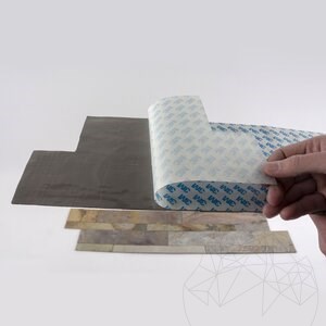 Rugalmas furnér SKIN Panel Express - Indiai ősz, 60x15 cm, öntapadós 3M belső burkolatokhoz, bútorokhoz, falakhoz