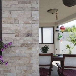 Slate Rhodos Natur, 5 cm x LL | Dekoratív kő - függőleges csempe, kültéri-kültéri