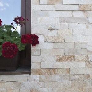 Slate Rhodos Natur, 5 cm x LL | Dekoratív kő - függőleges csempe, kültéri-kültéri