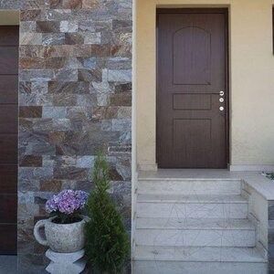 Slate Rusty Brown Natur, 10 cm x LL | Dekoratív kő - függőleges csempe, Kültéri-kültéri burkolat