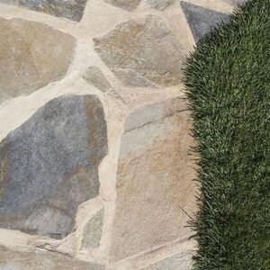 AquaBlue Polygonal Slate - Patio Flagstone Slabs, teraszburkolólapok
