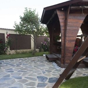 AquaBlue Polygonal Slate - Patio Flagstone Slabs, teraszburkolólapok